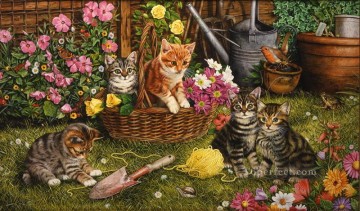 動物 Painting - 子猫 ジェフリー・トリストラム